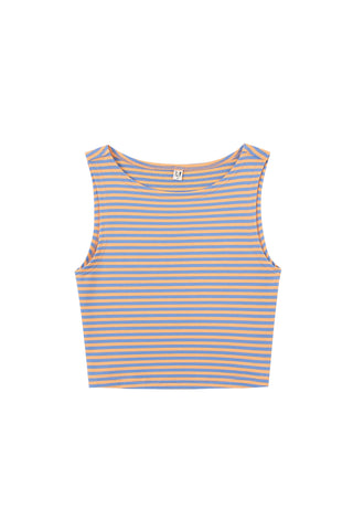 Surf Stripe Tank Top Orange/Blue