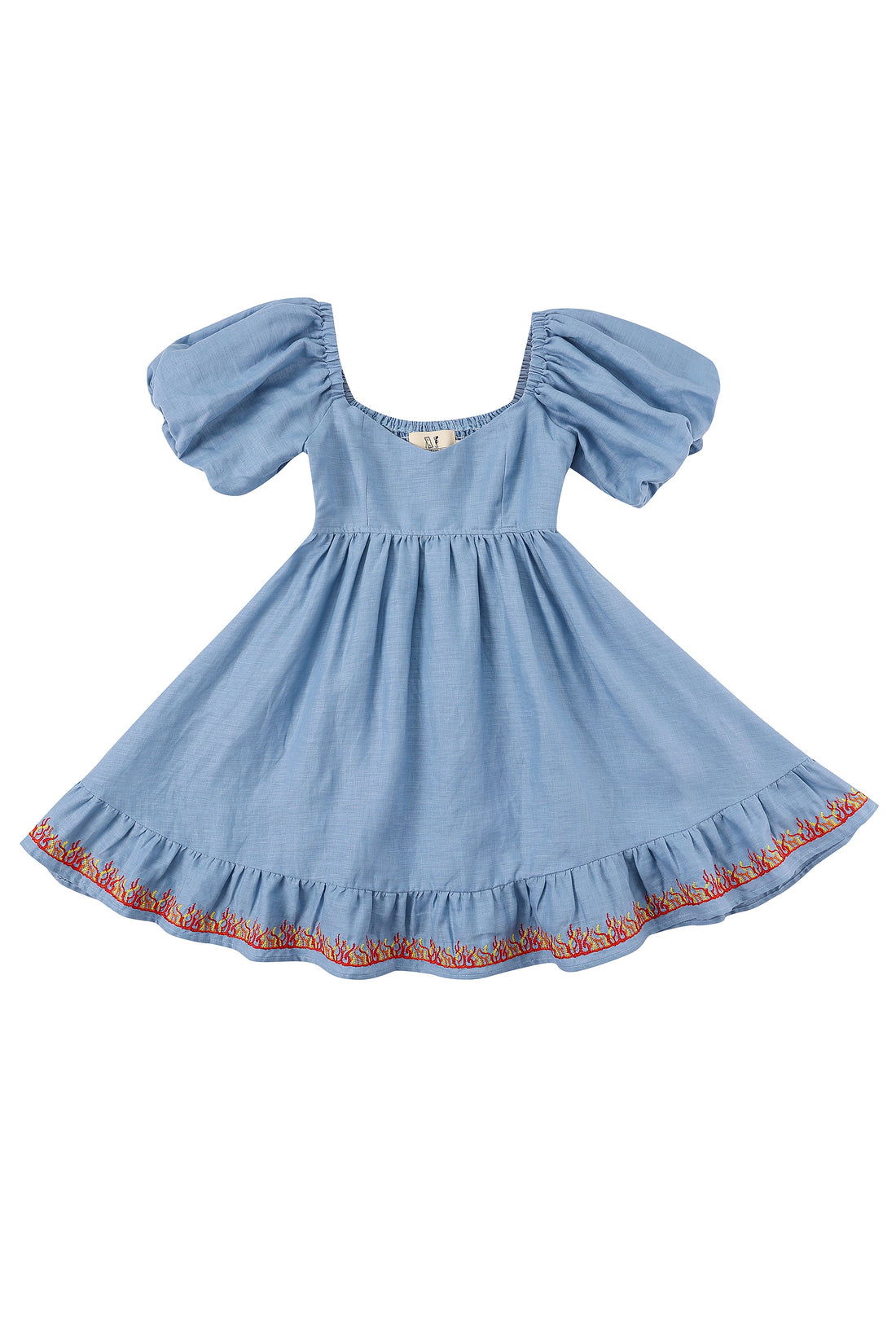 Strega Nona Flaming Linen Mini Dress