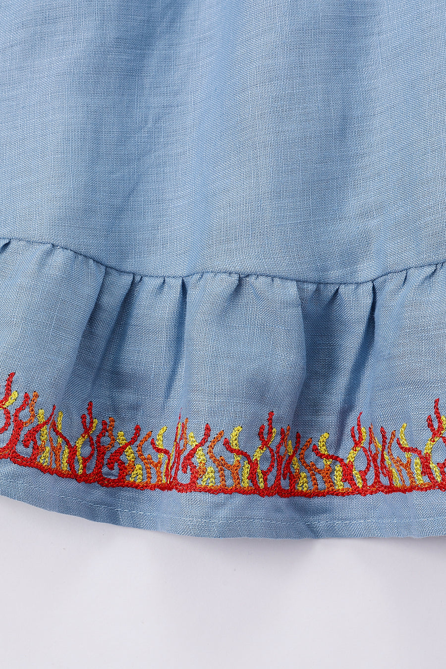 Strega Nona Flaming Linen Mini Dress