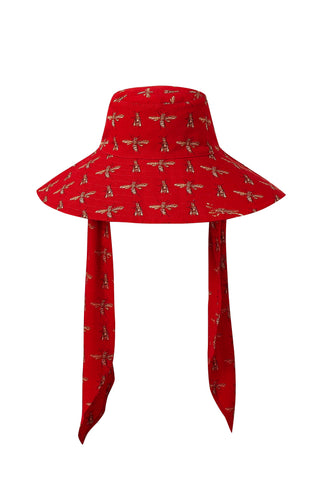 Cotton Beach Hat Red Bug