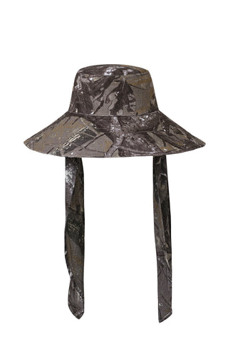 Cotton Beach Hat Forest Camo