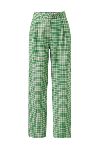 Winged Heart Tramp Stamp Pants Green Check