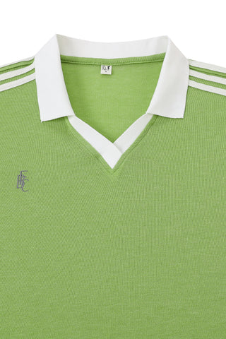 Unisex Wool Blend Varsity Polo Lime Green