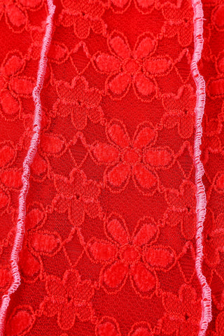 Red Daisy Lace Leaf Pants