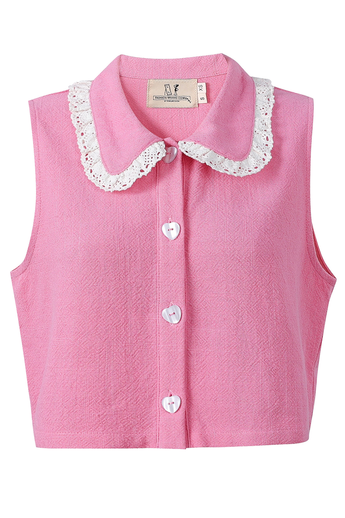SUMMER LOVE linen Tank Pink