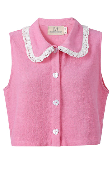 SUMMER LOVE linen Tank Pink