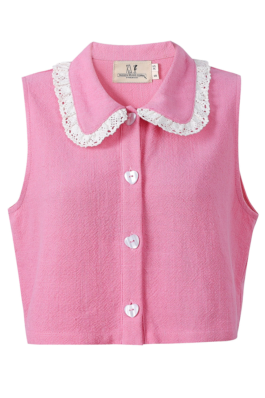 SUMMER LOVE linen Tank Pink