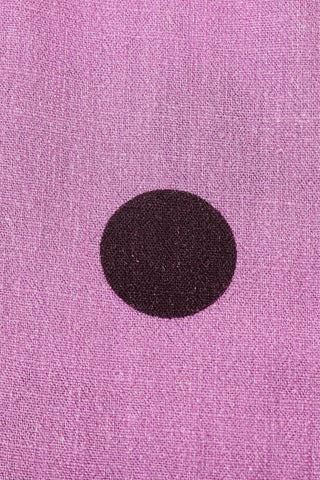 Buckle Strap Soft Linen Mini Dress Purple Polka Dot