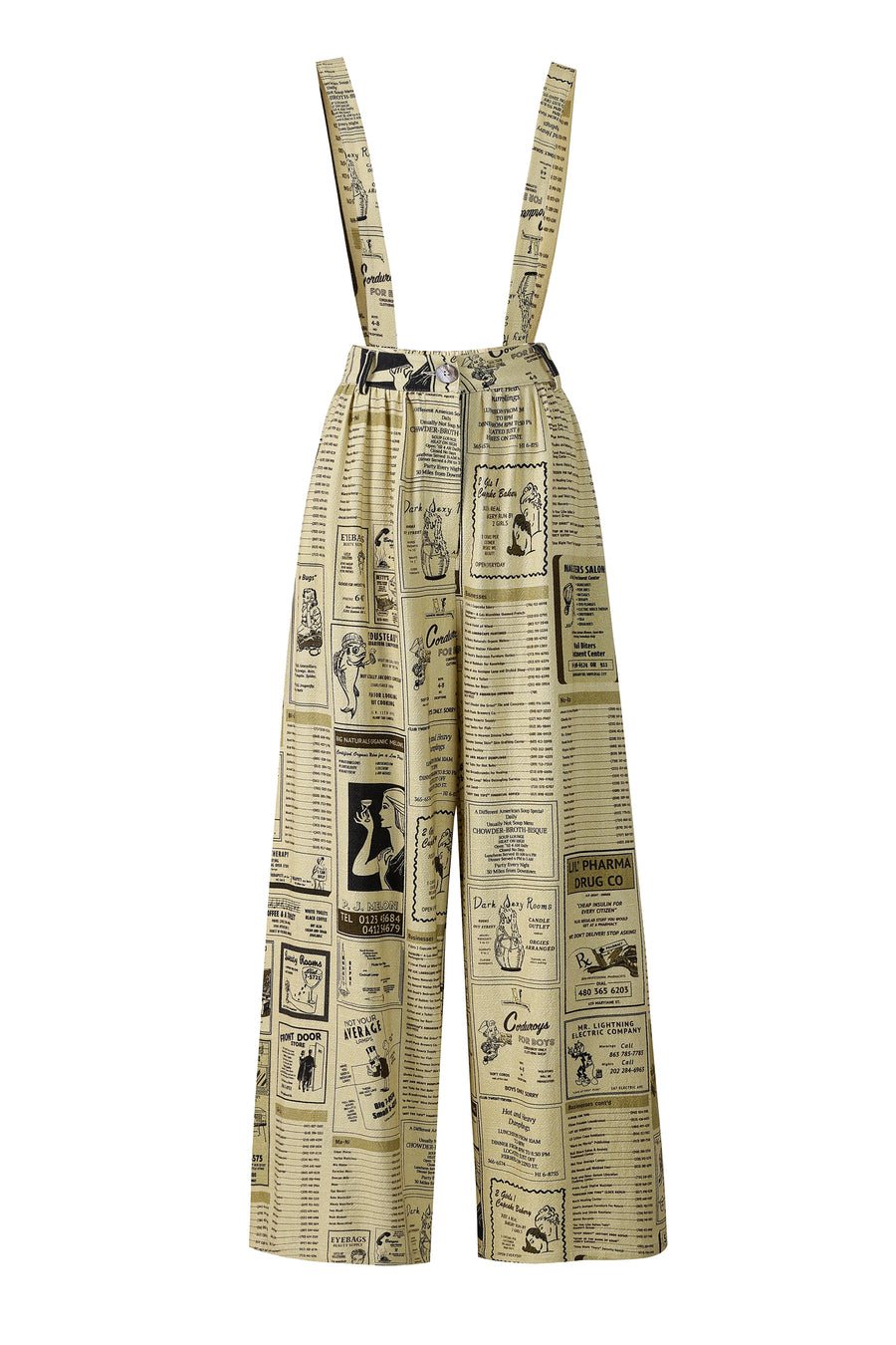 Linen Wide Leg Trousers Yellow Pages