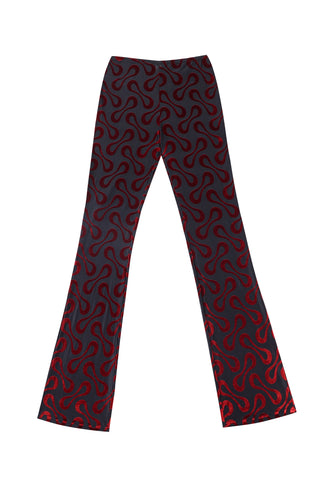 Groovy Blobs Mesh Scrunch Pants Red