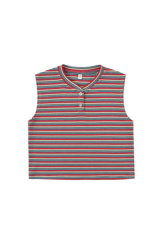 Red Stripe Crop Tank