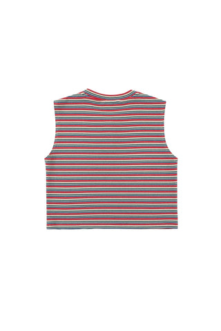 Red Stripe Crop Tank