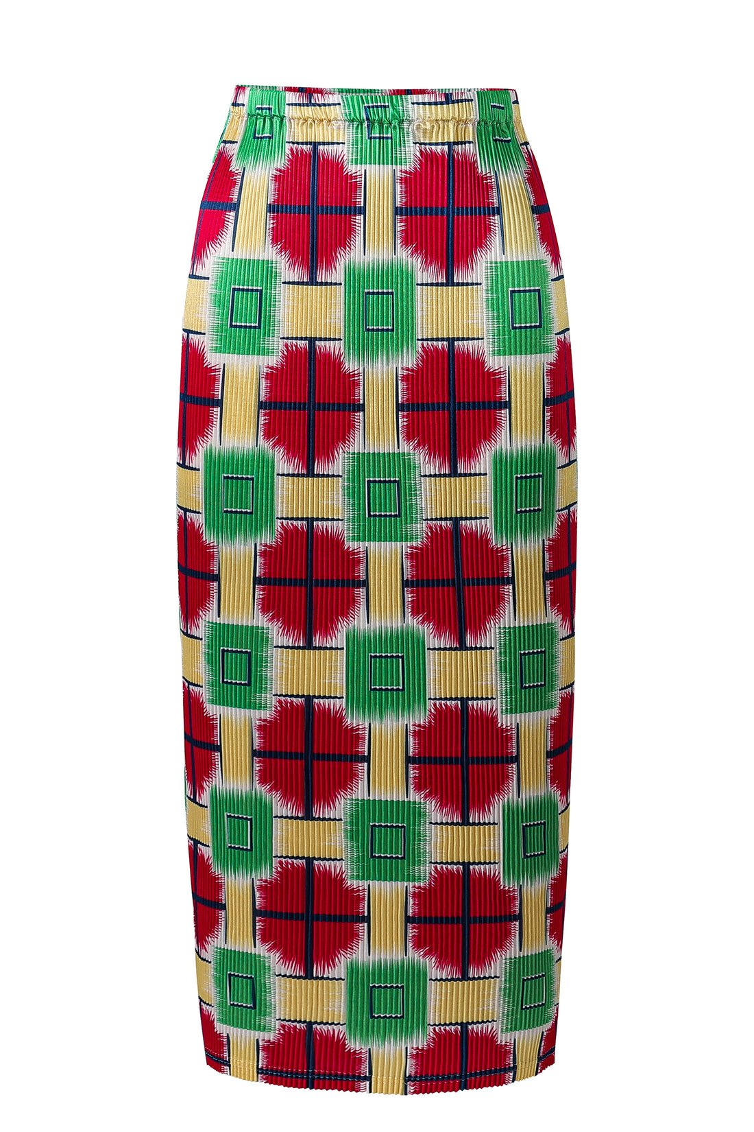 Jumbo Plaid Accordion Skirt