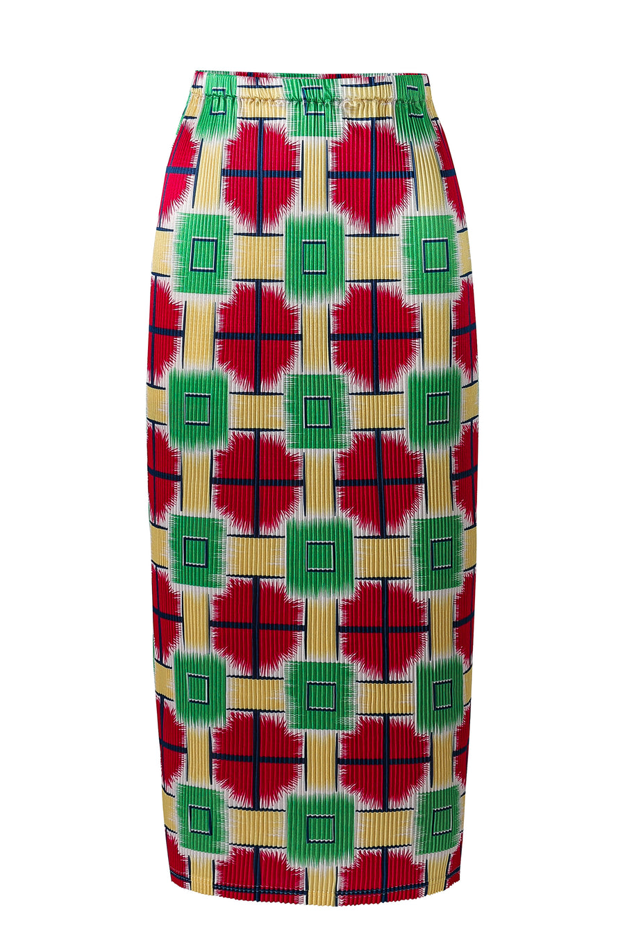 Jumbo Plaid Accordion Skirt