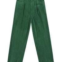 Unisex POISON GREEN Corduroy Grampa Trousers