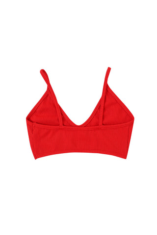 Lounge Tencel Rib Bralette Maraschino