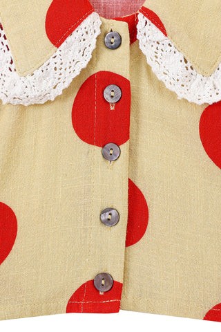Clown Dot Blouse Soft Linen