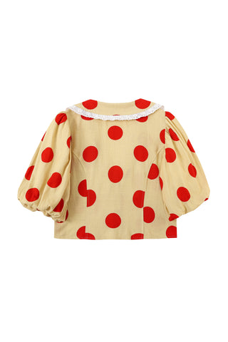 Clown Dot Blouse Soft Linen