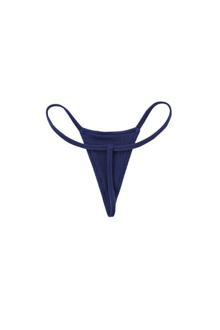 Kimmie Tencel Rib Micro Thong Navy