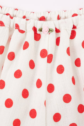 Low Rise Mini Bloomers Red Polka Dot