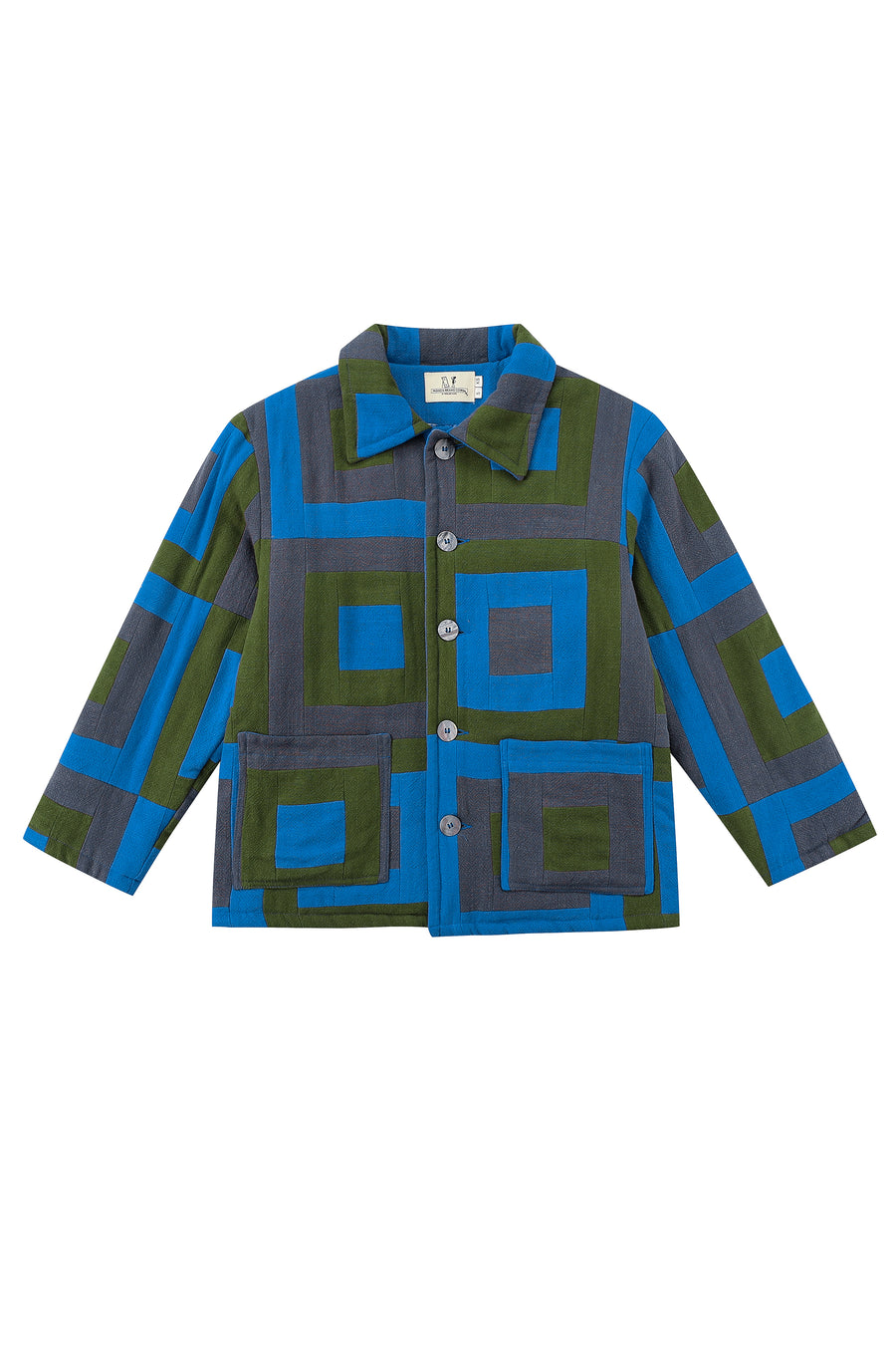 Unisex Illusions Linen Quilted Patch Jacket