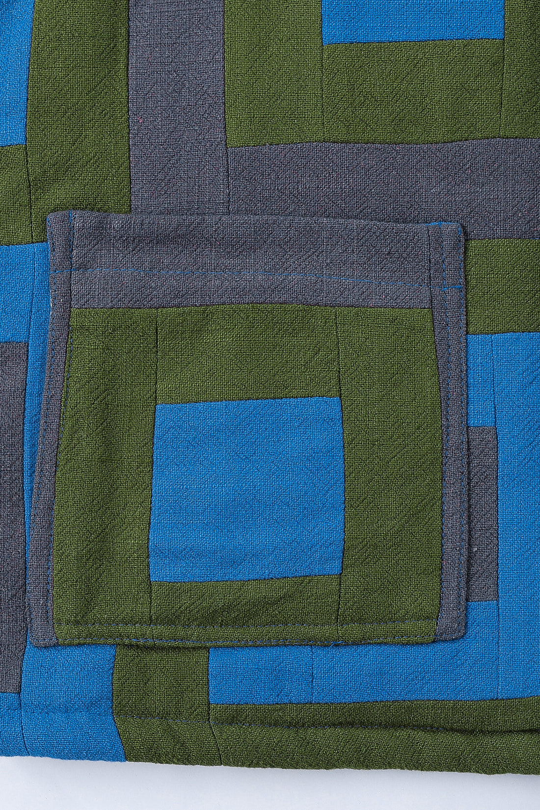 Unisex Illusions Linen Quilted Patch Jacket