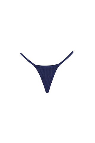 Kimmie Tencel Rib Micro Thong Navy