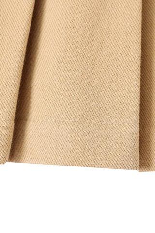 Canvas Pleated Micro Mini Skirt