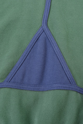 Bikini Bod Zip-Up Sweatshirt Green/Blue