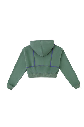 Bikini Bod Zip-Up Sweatshirt Green/Blue