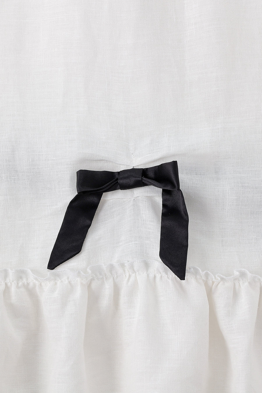 Fancy Lady White Linen Petticoat Bows Skirt