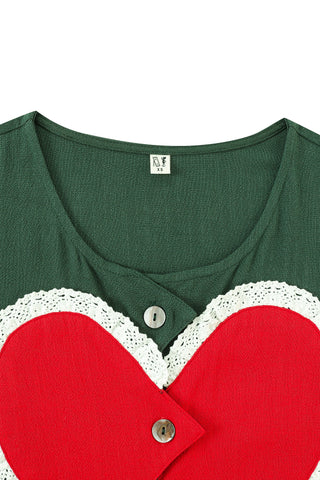 Broken Heart Soft Linen Shift Tank