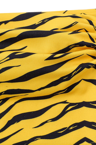 Strapless Swim Tube Top Tiger Stripe
