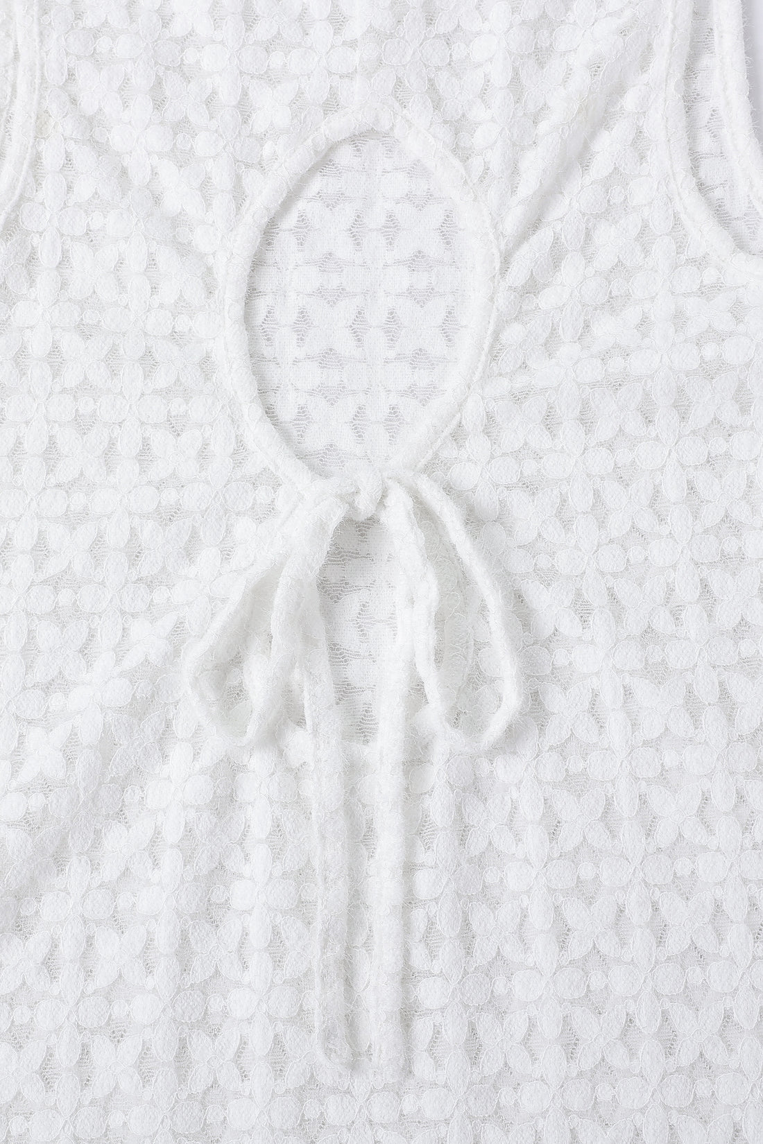 Hole-y White Lace Midi Dress