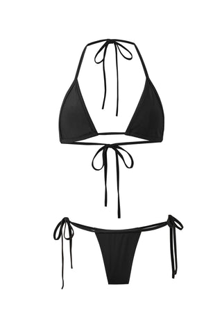 Skimpy String Bikini Bottoms Black