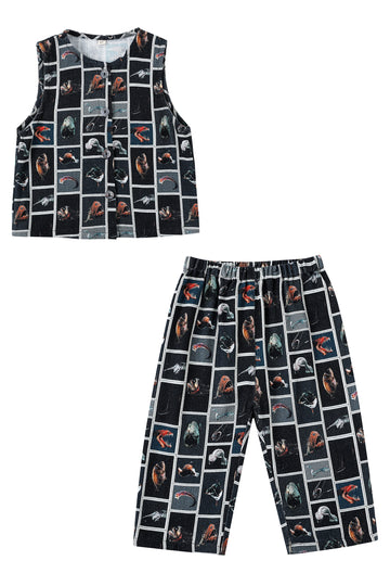 Cute Fish Toddler Vest & Pants Set