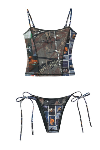 Scrap Patchwork Tankini Swim Top