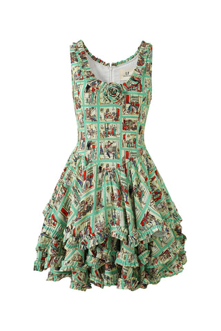 Soft Linen Tiered Ruffle Mini Cake Dress Sex House