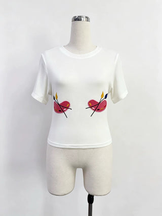 SAMPLE #367 - S Art Boobs T-Shirt - White