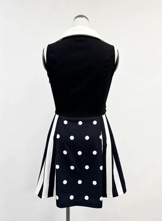 SAMPLE #402 - S/M Polka Dot Glamour Shot Dress - Black / White