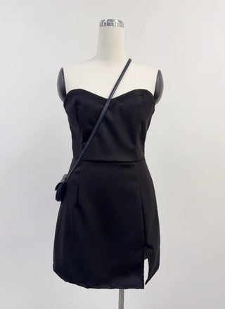 SAMPLE #412 - S/M Sweetheart Purse Mini Dress - Black / Navy