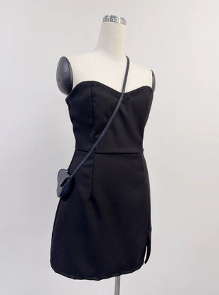 SAMPLE #412 - S/M Sweetheart Purse Mini Dress - Black / Navy