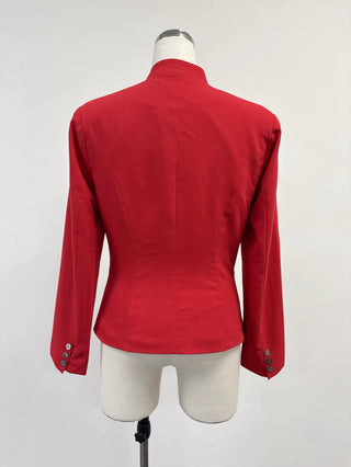 SAMPLE #415 - S/M Asymmetrical Button Blazer - Red