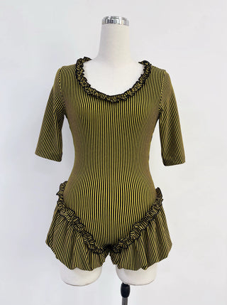 SAMPLE #419 - S Stripe Jester Romper - Sexy Bee