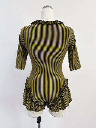 SAMPLE #419 - S Stripe Jester Romper - Sexy Bee