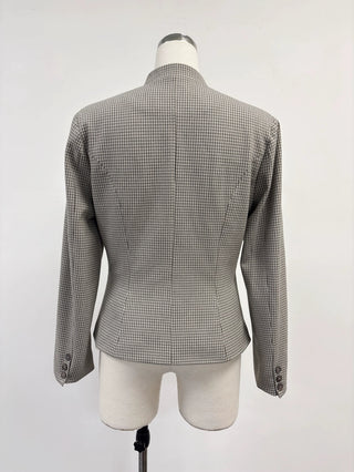 SAMPLE #436 - S/M Asymmetrical Button Blazer - Gray Check