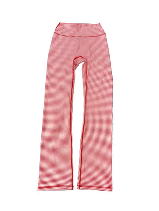 SAMPLE #438 - S Scrunch Butt Gingham Yoga Pants - Red