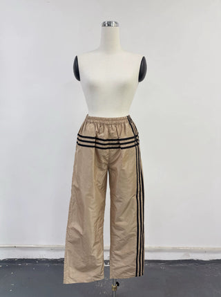 SAMPLE #441 - S Nylon Training Pants - Khaki / Black