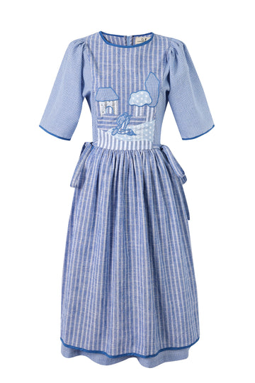 Blue Apron Lovers Folk Dress