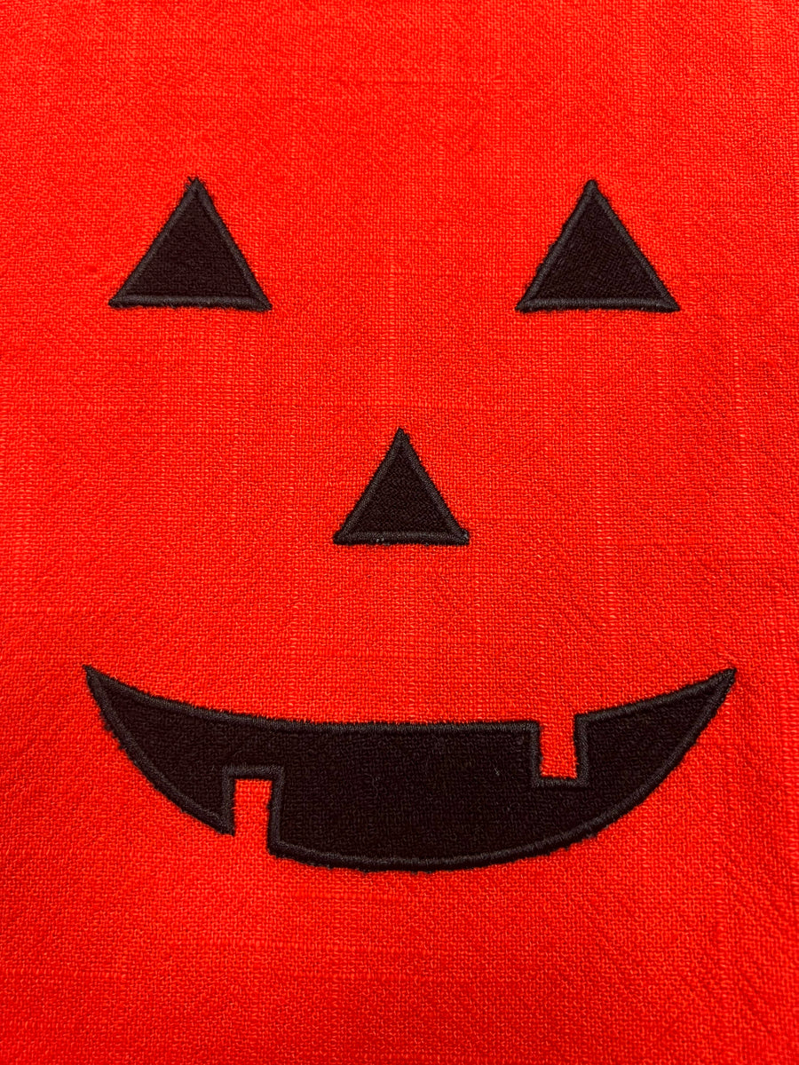 Trick Or Treat Linen Tote Bag Embroidered